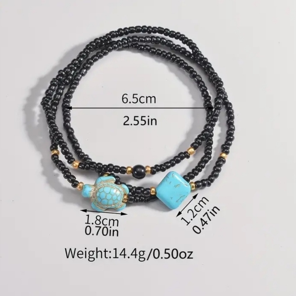 3 pcs Turtle Anklets - Picture 4 of 4